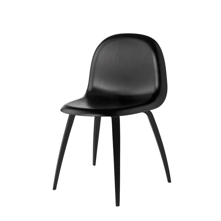 Gubi 3D Chair Wood Shell - Wood Base - Gubi - Chairs - Black Stained Beech - HORNE