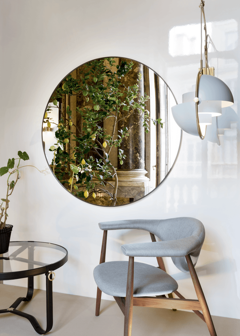 Gubi Round Mirror - Gubi - Mirrors - Black Brass - HORNE