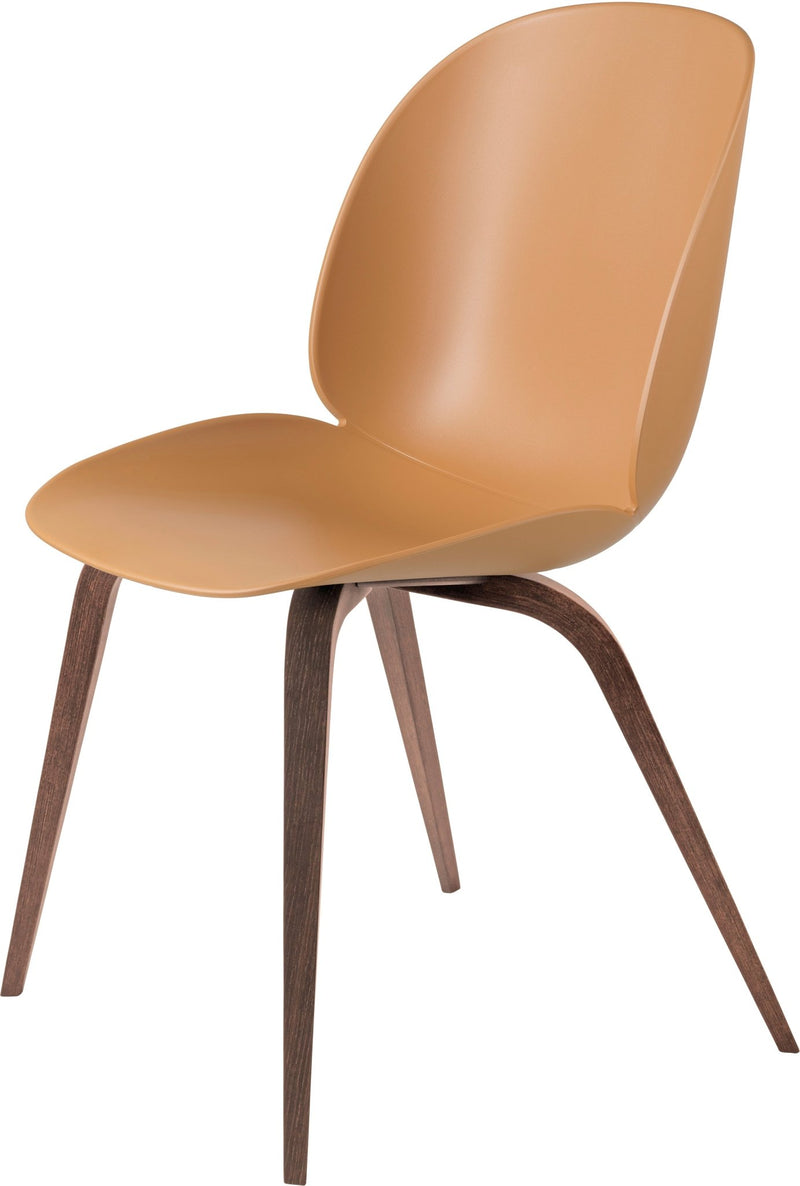 Beetle Dining Chair - American Walnut Base - Gubi - Chairs - Alabaster White - HORNE