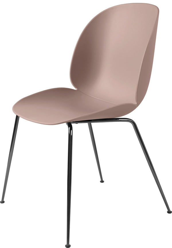 Beetle Dining Chair - Black Chrome Base - Gubi - Chairs - Sweet Pink - HORNE
