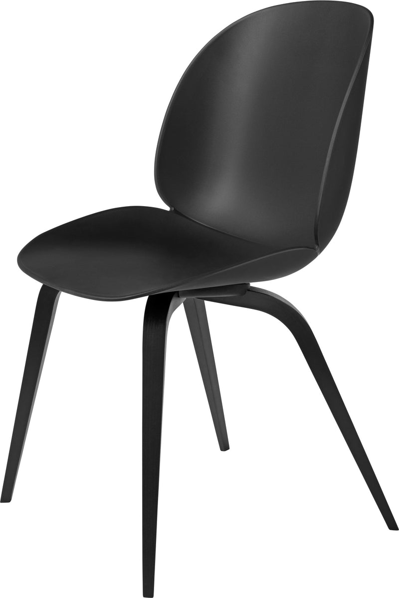 Beetle Dining Chair - Black Stained Beech Base - Gubi - Chairs - Alabaster White - HORNE
