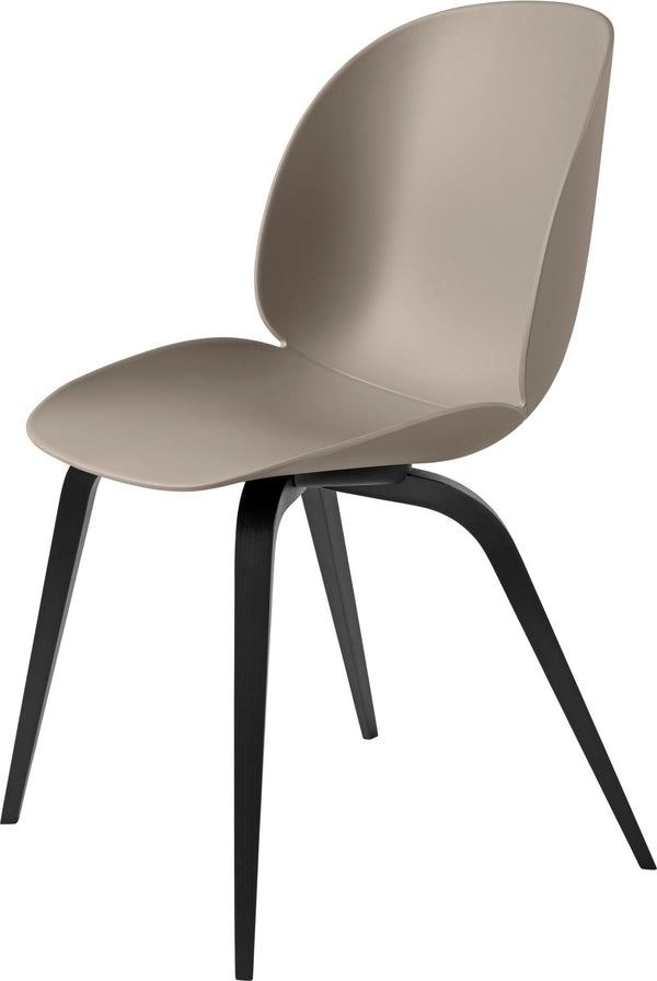 Beetle Dining Chair - Black Stained Beech Base - Gubi - Chairs - New Beige - HORNE
