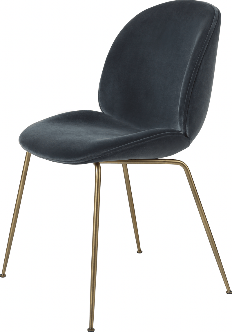 Beetle Dining Chair - Fully Upholstered - Gubi - Chairs - Matte Black - Canvas 2 - 0674 - HORNE