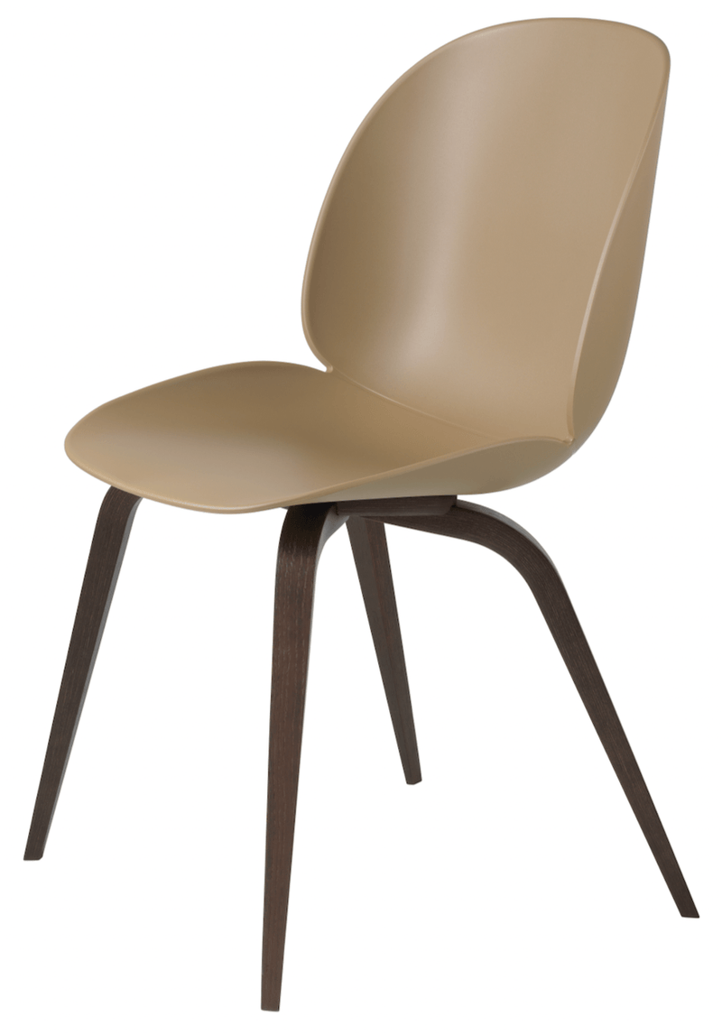 Beetle Dining Chair - Smoked Oak Base - Gubi - Chairs - Alabaster White - HORNE