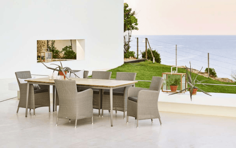 Hampsted Chair - Cane Line - Outdoor Furniture - Taupe - Grey Natté - HORNE