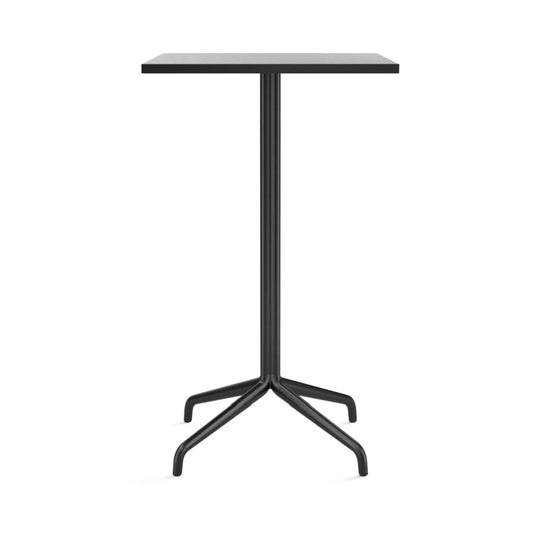 Harbour Column Bar Table - 24" x 28" with Feet - Audo Copenhagen - Tables + Desks - Black Oak Veneer - HORNE