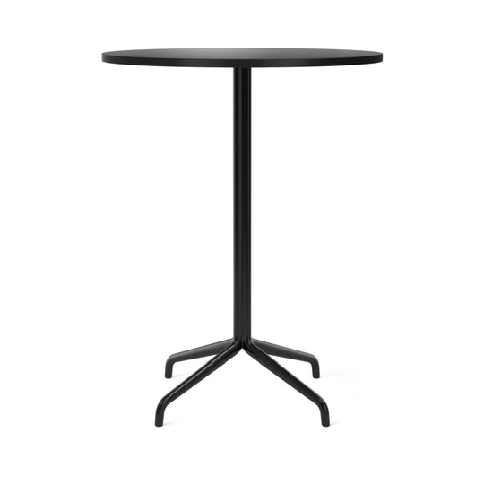 Harbour Column Bar Table - 32" Dia with Feet - Audo Copenhagen - Tables + Desks - Charcoal Linoleum - HORNE