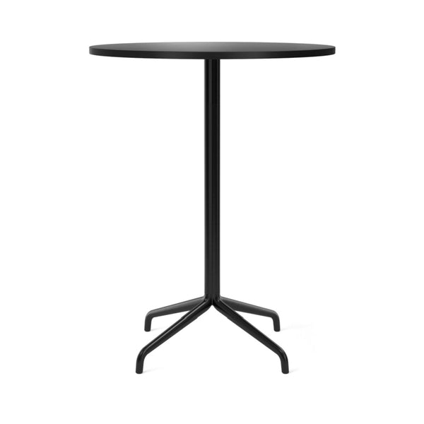 Harbour Column Bar Table - 32" Dia with Feet - Audo Copenhagen - Tables + Desks - Charcoal Linoleum - HORNE