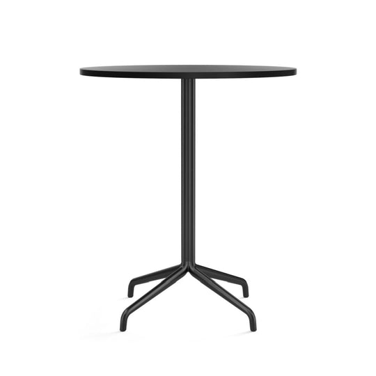 Harbour Column Counter Table - 32" Dia with Feet - Audo Copenhagen - Tables + Desks - Charcoal Linoleum - HORNE