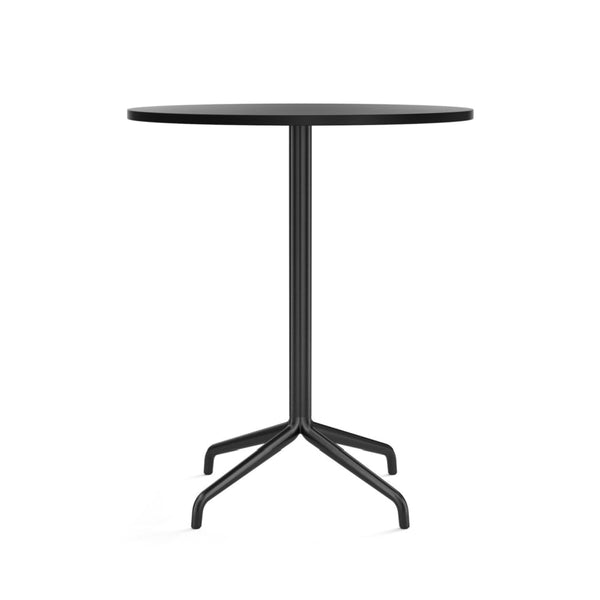 Harbour Column Counter Table - 32" Dia with Feet - Audo Copenhagen - Tables + Desks - Charcoal Linoleum - HORNE
