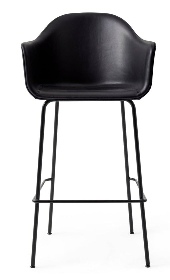 Harbour Counter Chair - Audo Copenhagen - Chairs - Black Dakar Leather 0842 - HORNE