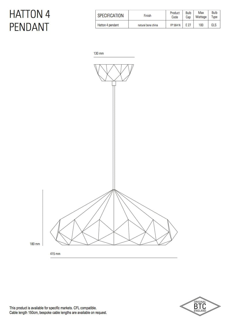 Hatton 4 Pendant