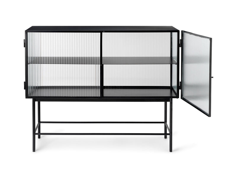 Haze Sideboard - Ferm Living - Storage + Organization - Black - Reeded - HORNE
