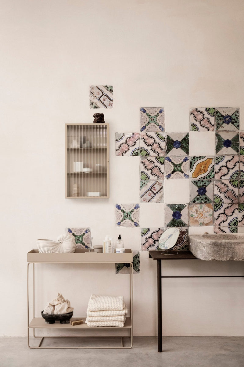 Haze Wall Cabinet - Ferm Living - Storage + Organization - Black - Reeded - HORNE