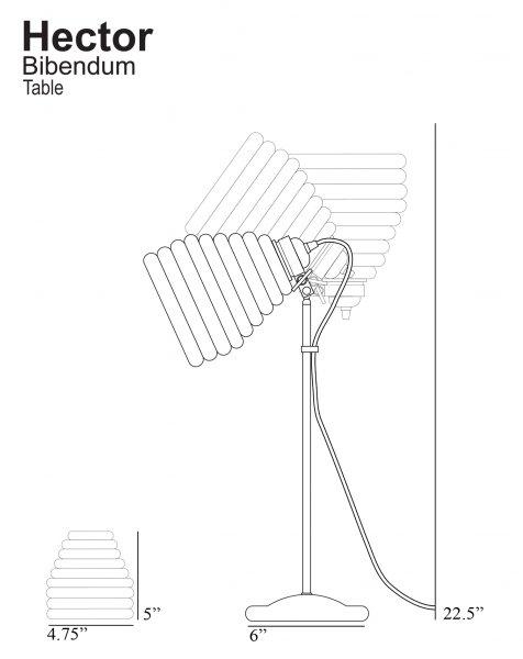 Hector Bibendum Table Light - Original BTC - Table + Task - Red - HORNE