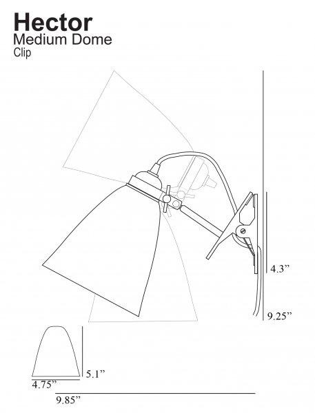 Hector Medium Dome Clip Lamp - Original BTC - Wall Sconces - HORNE