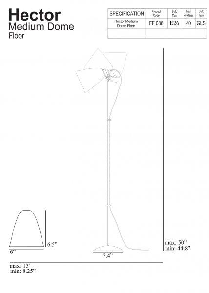 Hector Medium Floor Light - Bone China - Original BTC - Floor Lamps - Light Blue - HORNE