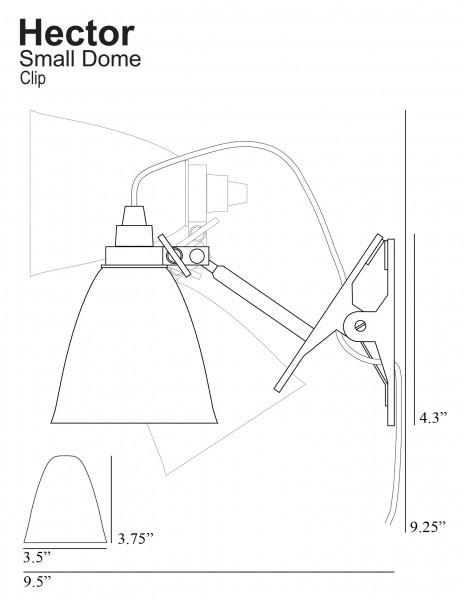 Hector Small Dome Clip LampOriginal BTC