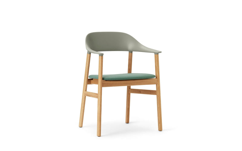 Herit Armchair - Oak - Upholstered Seat - Normann Copenhagen - Chairs - Synergy Grey - HORNE
