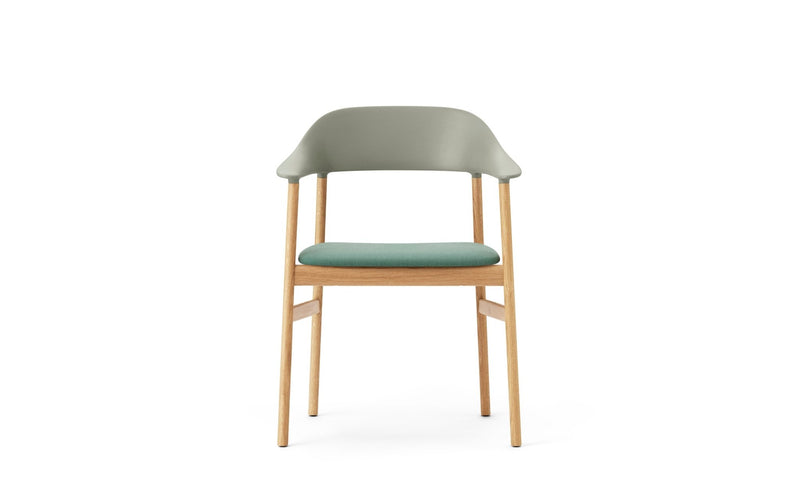 Herit Armchair - Oak - Upholstered Seat - Normann Copenhagen - Chairs - Synergy Grey - HORNE
