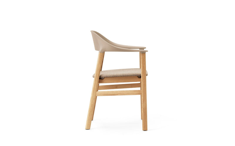 Herit Armchair - Oak - Upholstered Seat - Normann Copenhagen - Chairs - Synergy Grey - HORNE