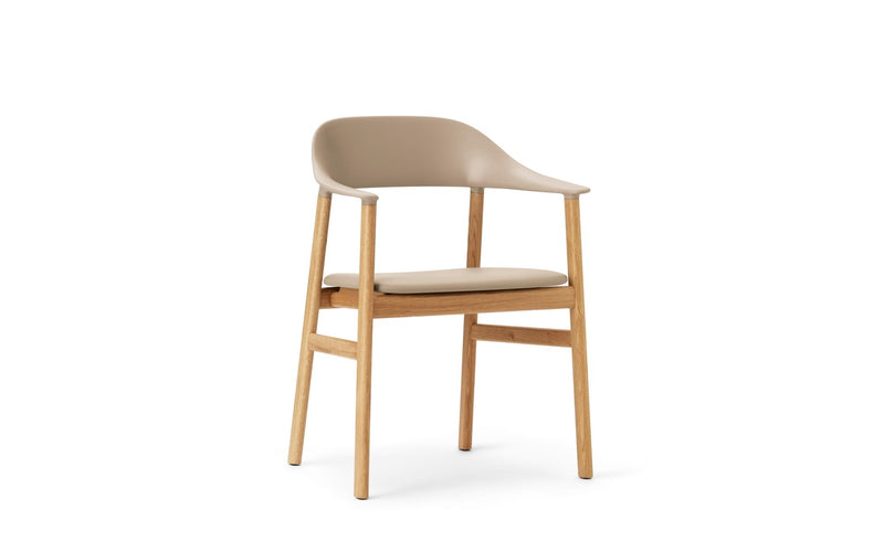 Herit Armchair - Oak - Upholstered Seat - Normann Copenhagen - Chairs - Synergy Grey - HORNE