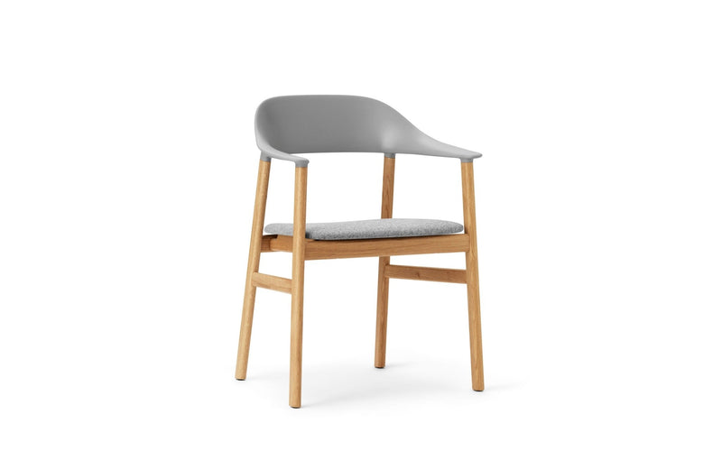 Herit Armchair - Oak - Upholstered Seat - Normann Copenhagen - Chairs - Synergy Grey - HORNE