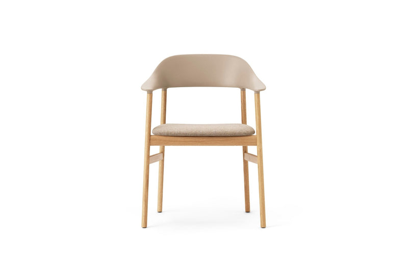 Herit Armchair - Oak - Upholstered Seat - Normann Copenhagen - Chairs - Synergy Grey - HORNE