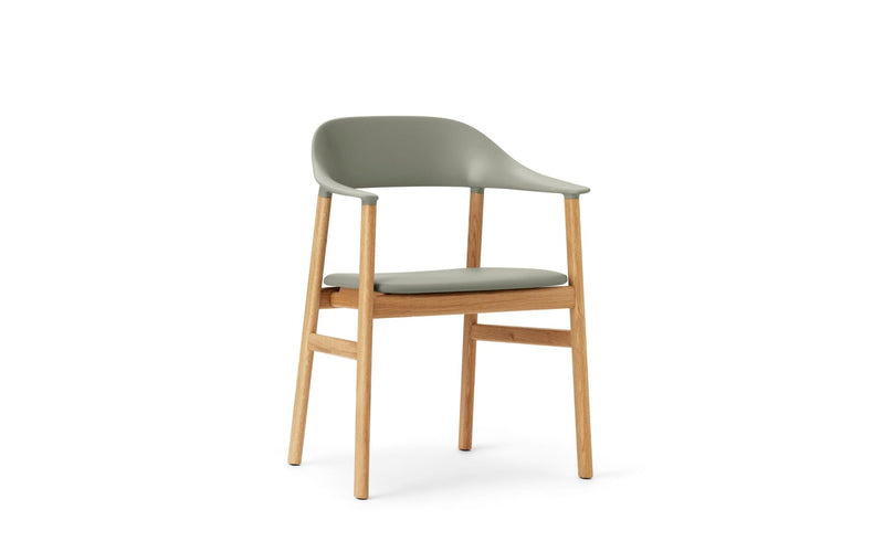 Herit Armchair - Oak - Upholstered Seat - Normann Copenhagen - Chairs - Synergy Grey - HORNE