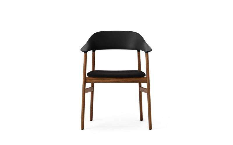 Herit Armchair - Smoked Oak - Upholstered Seat - Normann Copenhagen - Chairs - Synergy Grey - HORNE
