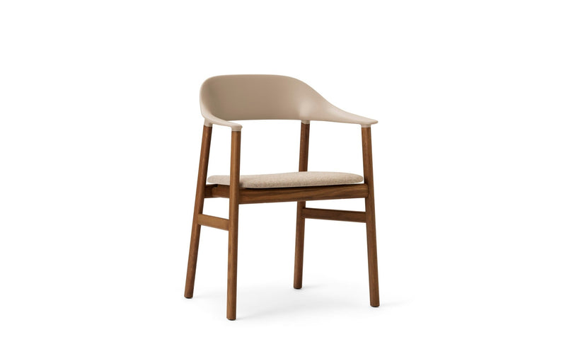 Herit Armchair - Smoked Oak - Upholstered Seat - Normann Copenhagen - Chairs - Synergy Grey - HORNE