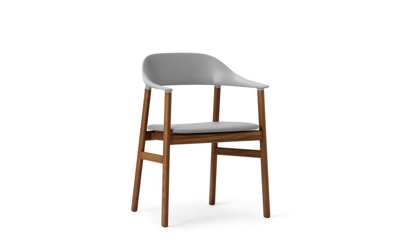 Herit Armchair - Smoked Oak - Upholstered Seat - Normann Copenhagen - Chairs - Synergy Grey - HORNE