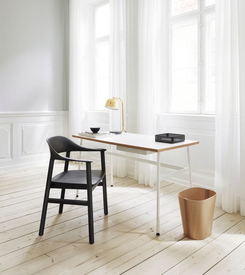 Herit Armchair - Smoked Oak - Upholstered Seat - Normann Copenhagen - Chairs - Synergy Grey - HORNE