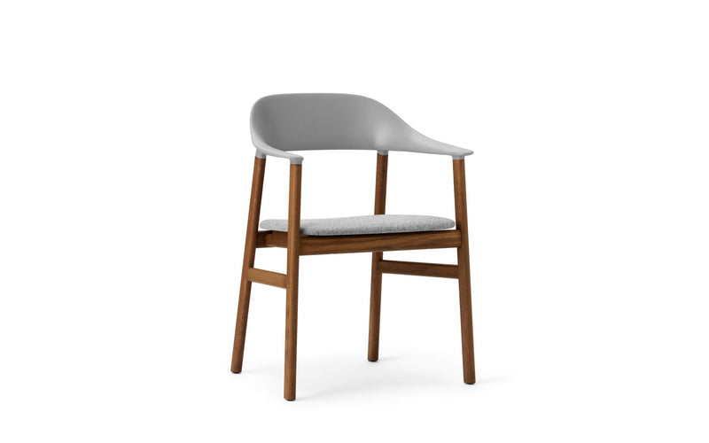 Herit Armchair - Smoked Oak - Upholstered Seat - Normann Copenhagen - Chairs - Synergy Grey - HORNE