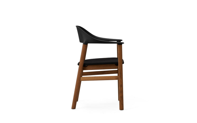 Herit Armchair - Smoked Oak - Upholstered Seat - Normann Copenhagen - Chairs - Synergy Grey - HORNE