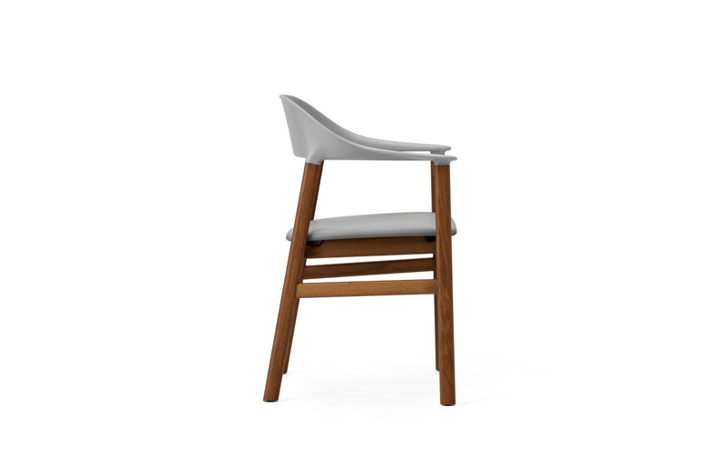 Herit Armchair - Smoked Oak - Upholstered Seat - Normann Copenhagen - Chairs - Synergy Grey - HORNE