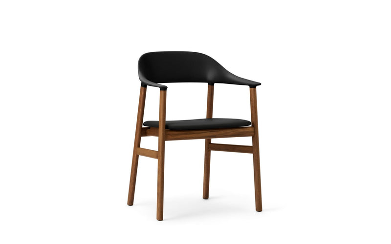 Herit Armchair - Smoked Oak - Upholstered Seat - Normann Copenhagen - Chairs - Synergy Grey - HORNE