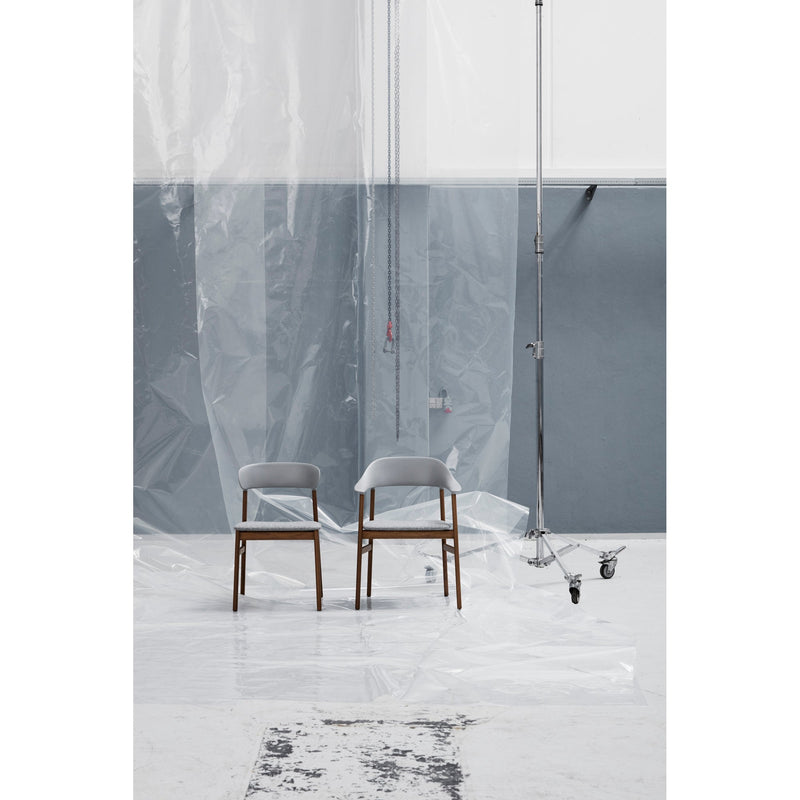 Herit Chair - Smoked Oak Upholstered - Normann Copenhagen - Chairs - Synergy Grey - HORNE