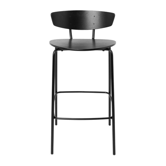 Herman Bar Chair Low Black - Ferm Living - Stools + Benches + Ottomans - Black - HORNE