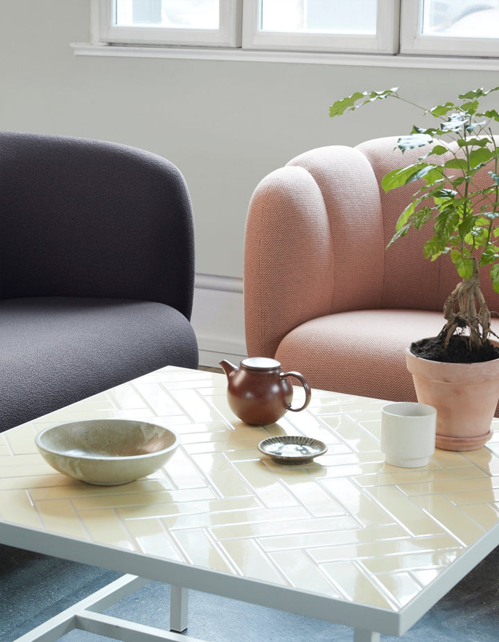 Herringbone Coffee Table - Warm Nordic - Tables - Pure White - HORNE