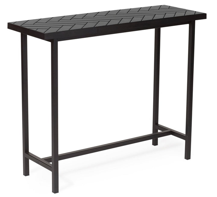 Herringbone Console Table - Warm Nordic - Tables - Black - HORNE