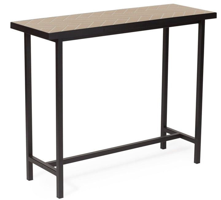Herringbone Console Table - Warm Nordic - Tables - Soft Powder - HORNE