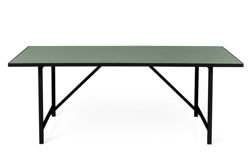 Herringbone Dining Table - Warm Nordic - Tables - Forest Green - HORNE
