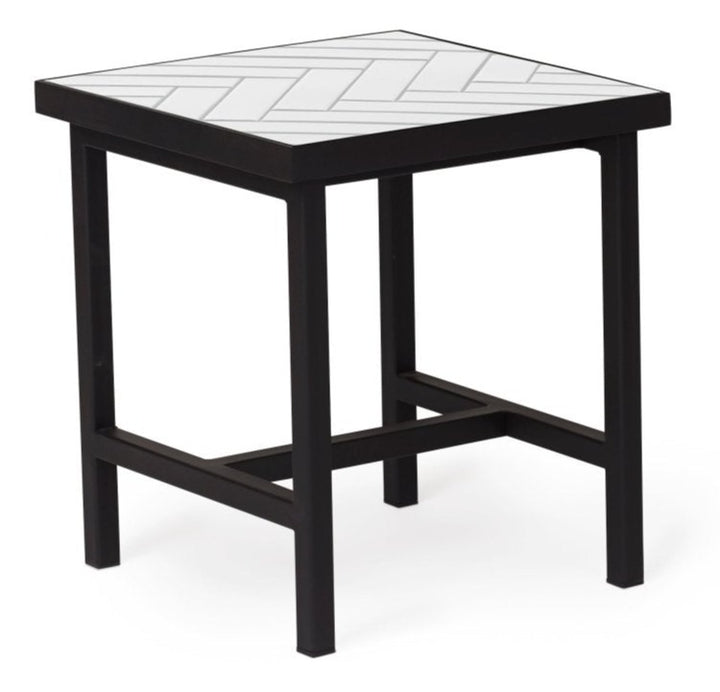 Herringbone Side Table - Warm Nordic - Tables - Pure White - HORNE