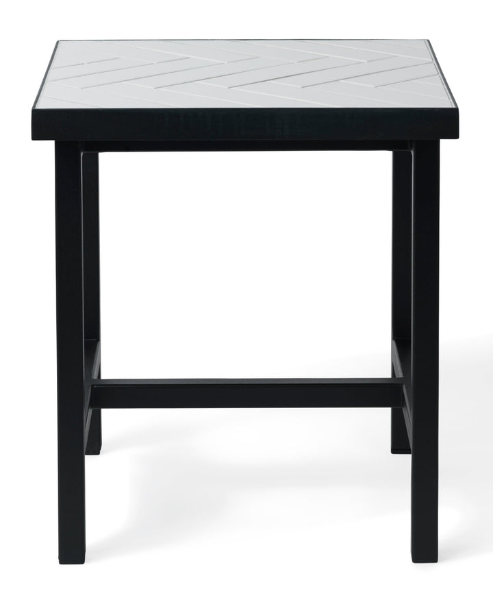 Herringbone Side Table - Warm Nordic - Tables - Pure White - HORNE