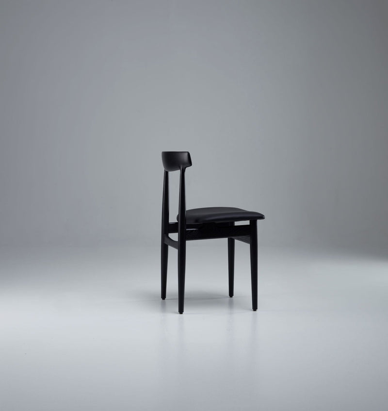 Hertug Dining Chair - Eikund - Chairs - White Oiled Oak - Textile Blackened Blue - HORNE