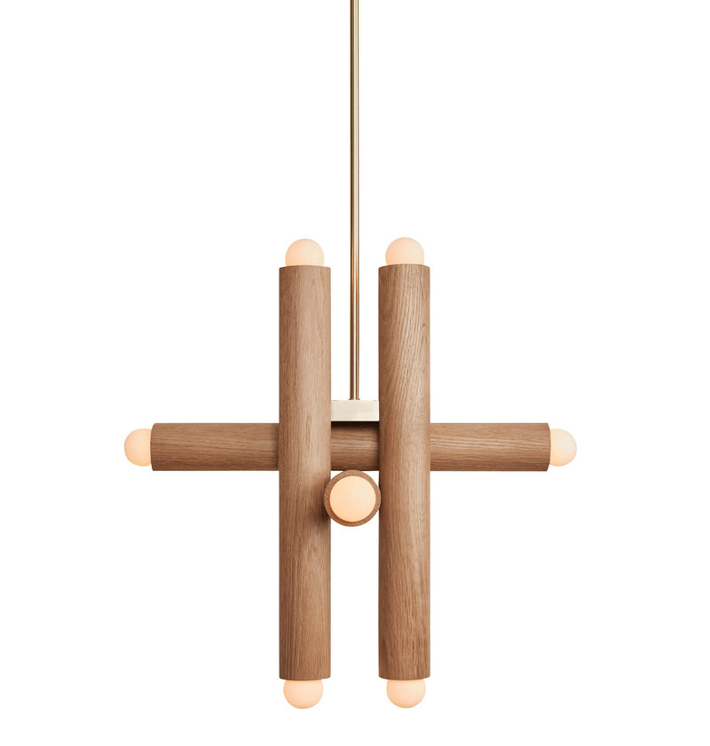 Hieroglyph Pendant XII - Workstead - Pendants - Natural Oak - Hewn Brass - HORNE