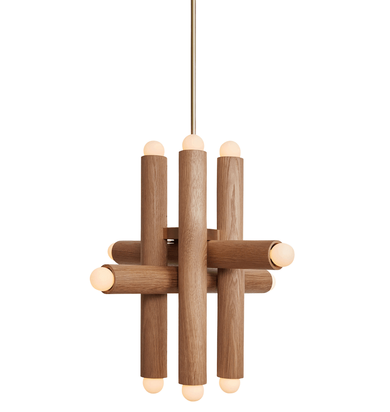 Hieroglyph Pendant XII - Workstead - Pendants - Natural Oak - Hewn Brass - HORNE