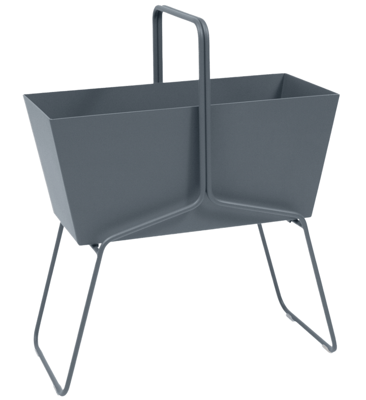 High Basket Planter - Fermob - Outdoor Furniture - Storm Grey - HORNE