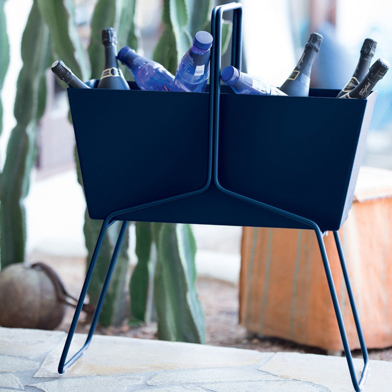 High Basket Planter - Fermob - Outdoor Furniture - Acapulco Blue - HORNE